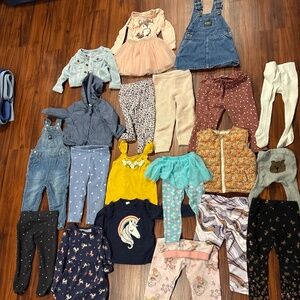 Girl mixed season gap Oshkosh mango unicorn princess  clothing lot
